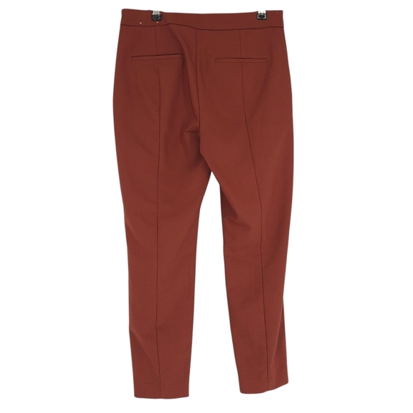 Express Slim Ankle Sailor Dress Pants Terracotta Brown Red High Rise Stretch 10 - Picture 3 of 7
